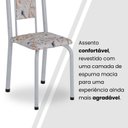 Ver imagem 6 de Conjunto de Mesa Retangular 120x75cm Tampo Granito Ocre 4 Cadeiras Lavínea Branco/Botanic Bege/Mart Pérola