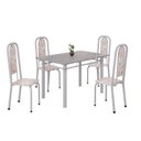 Ver imagem 2 de Conjunto de Mesa Retangular 120x75cm Tampo Granito Ocre 4 Cadeiras Lavínea