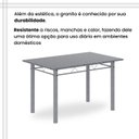 Ver mais imagens de Conjunto de Mesa Retangular 120x75cm Tampo Granito Ocre 4 Cadeiras Lavínea
