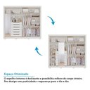 Ver imagem 7 de Guarda-Roupa 2 Portas com Pé e Espelho Interno de Correr 269cm 100% MDF Diamantina Espresso Móveis Bege/Off White/Grafiatto