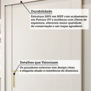 Ver imagem 5 de Guarda-Roupa 2 Portas com Pé e Espelho Interno de Correr 269cm 100% MDF Diamantina Espresso Móveis Bege/Off White/Grafiatto