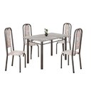 Ver imagem 2 de Conjunto de Mesa Retangular 120x75cm Tampo Granito Topázio 4 Cadeiras Lavínea