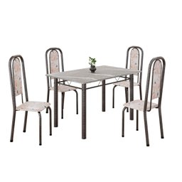 Conjunto de Mesa Retangular 120x75cm Tampo Granito Topázio 4 Cadeiras Lavínea - 2