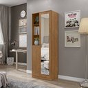 Ver imagem 1 de Armário Multiuso para Quarto 2 Portas com Espelho Lince Marrocos - MX Móveis