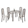 Conjunto de Mesa Retangular 120x75cm Tampo Granito Topázio 4 Cadeiras Lavínea - 2