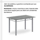Ver mais imagens de Conjunto de Mesa Retangular 120x75cm Tampo Granito Topázio 4 Cadeiras Lavínea