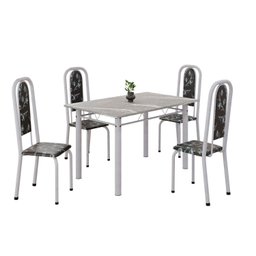 Conjunto de Mesa Retangular 120x75cm Tampo Granito Topázio 4 Cadeiras Lavínea - 2