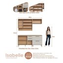 Ver imagem 4 de Cozinha Modulada 6 Peças com Tampo 120cm Nicho Decorativo Balcão para Cooktop Isabelle Bege/Freijó/Arenas