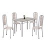 Conjunto de Mesa Retangular 120x75cm Tampo Granito Topázio 4 Cadeiras Lavínea - 2