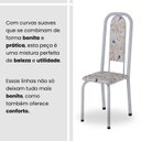 Ver imagem 7 de Conjunto de Mesa Retangular 120x75cm Tampo Granito Topázio 4 Cadeiras Lavínea