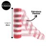 Kit 2 Telas Decorativa Fita Natal Malha Tule Listras Vermelho e Branco 26cm X 5 Metros – Magizi - 3