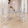 Conjunto de Mesa Retangular 120x75cm Tampo Granito Topázio 4 Cadeiras Lavínea - 1