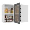 Armário Aéreo Canto Cozinha 1 Porta de Vidro Reflecta Menu Fettuccine Kitchen Branco/Cinza - 2