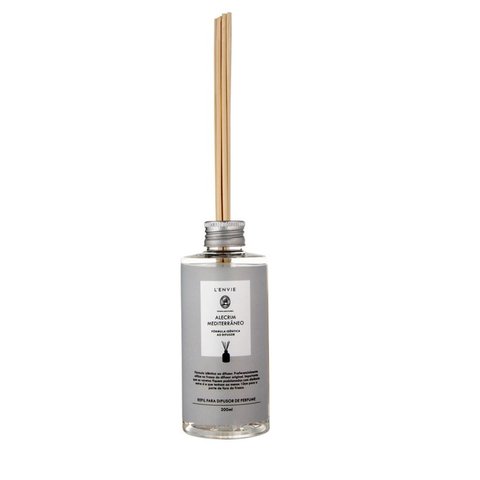 Refil de Difusor de Ambiente com Varetas 200ml Lenvie Alecrim Mediterraneo
