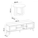 Ver imagem 4 de Sala de Estar Completa para Tv até 75 Polegadas Charlotte 2 Portas Cinamomo/off White - Pnr Móveis