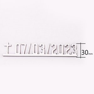 Letreiro para Lápide com Nome e Datas - Letra de Forma no Filete