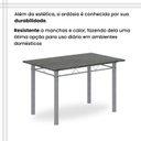 Ver mais imagens de Conjunto de Mesa Retangular 120x75cm Tampo Ardósia Indiano 4 Cadeiras Lavínea Branco/Arabesco/Mart Pérola