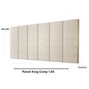 Ver imagem 3 de Cabeceira Painel Estofada Cama King 1,95 - Bege
