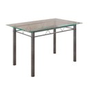 Ver imagem 4 de Conjunto de Mesa Retangular a 120x75cm Tampo de Vidro 4 Cadeiras Lavínea Prata/Botanic Bege/Mart
