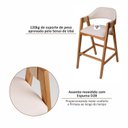 Ver imagem 7 de Kit 2 Banquetas em Madeira Maciça Bélgica Espresso Móveis