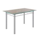 Ver imagem 4 de Conjunto de Mesa Retangular a 120x75cm Tampo de Vidro 4 Cadeiras Lavínea Branco/Botanic Bege/Mart Pérola