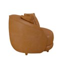Ver imagem 6 de Poltrona Decorativa para Sala 122cm Pés Madeira Kaly M22 Sintético Caramelo - Mpozenato