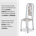 Ver imagem 7 de Conjunto de Mesa Retangular a 120x75cm Tampo de Vidro 4 Cadeiras Lavínea Branco/Arabesco/Mart Pérola
