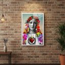 Ver imagem 2 de Quadro Decorativo Maria Flores - 70x50cm:moldura Preta