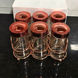 Porta Tempero Rose Gold Recipientes P/ Ervas Saleiro Cozinha:rose Gold - 3