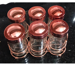 Porta Tempero Rose Gold Recipientes P/ Ervas Saleiro Cozinha:rose Gold - 4