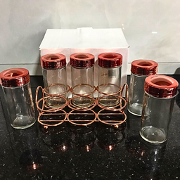 Porta Tempero Rose Gold Recipientes P/ Ervas Saleiro Cozinha:rose Gold - 2