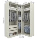 Ver imagem 3 de Guarda Roupa Modulado 3 Pecas Seletto Areia Jequitiba Henn