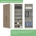 Ver imagem 6 de Guarda Roupa Modulado 3 Pecas Seletto Areia Jequitiba Henn