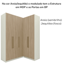 Ver imagem 7 de Guarda Roupa Modulado 3 Pecas Seletto Areia Jequitiba Henn