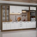 Ver imagem 1 de Armário de Cozinha Completa 340cm Rustic/branco Agata Madesa 01