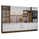 Ver imagem 3 de Armário de Cozinha Completa 340cm Rustic/branco Agata Madesa 01