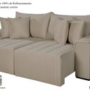 Ver imagem 4 de Sofá Living Retrátil com Molas Veneza 2.30 Mts Bege Marfim