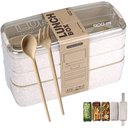 Ver imagem 5 de 3 Marmitas Quente/frio Fitness Lunch Box 900ml Micro Ondas