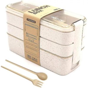 3 Marmitas Quente/frio Fitness Lunch Box 900ml Micro Ondas