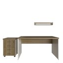 Ver imagem 7 de Escrivaninha Mesa Escritório com Gaveteiro e Prateleira 120cm Branco