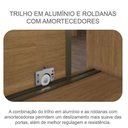 Ver imagem 7 de Kit Guarda Roupa Solteiro Dante Seul 2 Portas 3 Gavetas MDF com Corredicas Telescopicas Cumaru 23