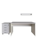Ver imagem 7 de Escrivaninha Mesa Escritório com Gaveteiro e Prateleira 120cm Branco