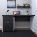 Ver imagem 4 de Escrivaninha Mesa Escritório com Gaveteiro e Prateleira 120cm