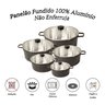 Jogo de Panela Fundida Alumínio Batido Caçarolas 5 Peças Tampa de Vidro - Grafite - 2