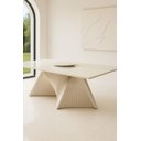 Ver imagem 1 de Mesa Madeira Maciça Base Torcida 2,4x1,1m - Opala - Off White Harmonia