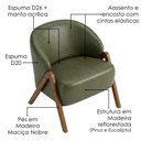Ver imagem 4 de Poltrona Decorativa Iris Pes Madeira Corano Tca 218 Moll