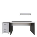 Ver imagem 7 de Escrivaninha Mesa Escritório com Gaveteiro e Prateleira 120cm