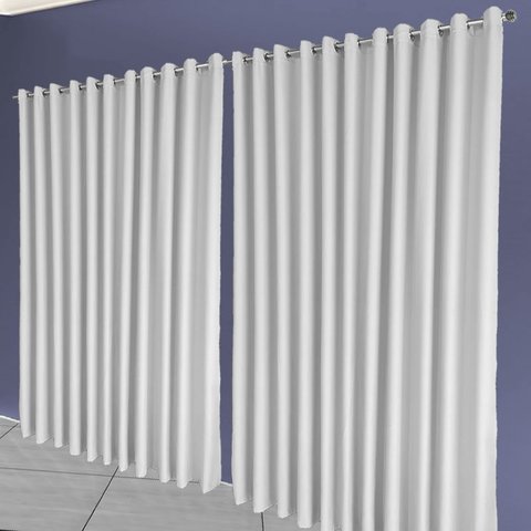 cortina blackout Napoli para quarto sala 5,00 x 2,90 branco
