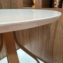 Ver imagem 5 de Mesa Lateral Bella 100% MDF 60x70cm (Pé Cebola) Vidro Branco