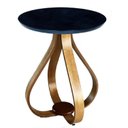 Ver imagem 2 de Mesa Lateral Bella 100% MDF 60x70cm (Pé Cebola) Vidro Preto